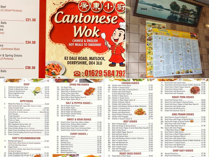 Cantonese Wok Menu