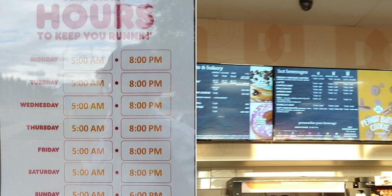 Dunkin' Menu