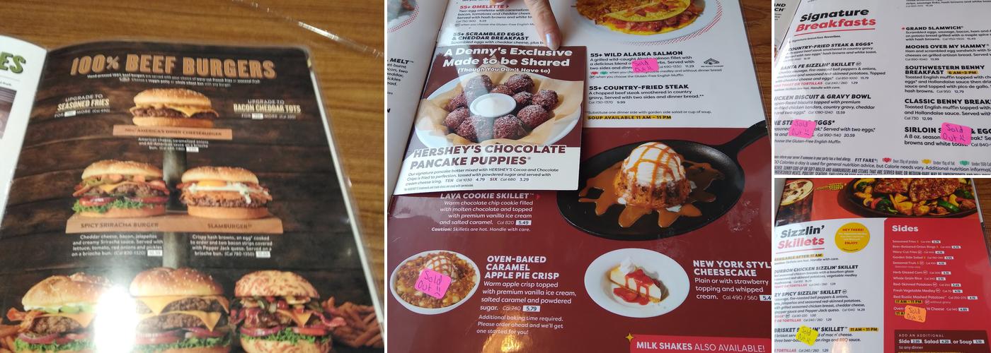 Denny's Menu