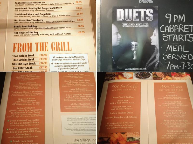 The Village Inn Menu