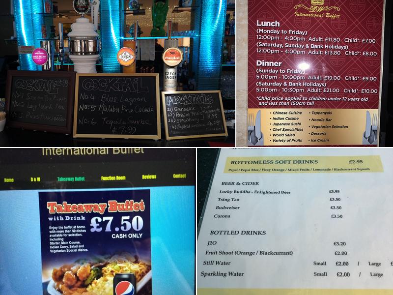 Dine & Wine Buffet Restaurant Menu