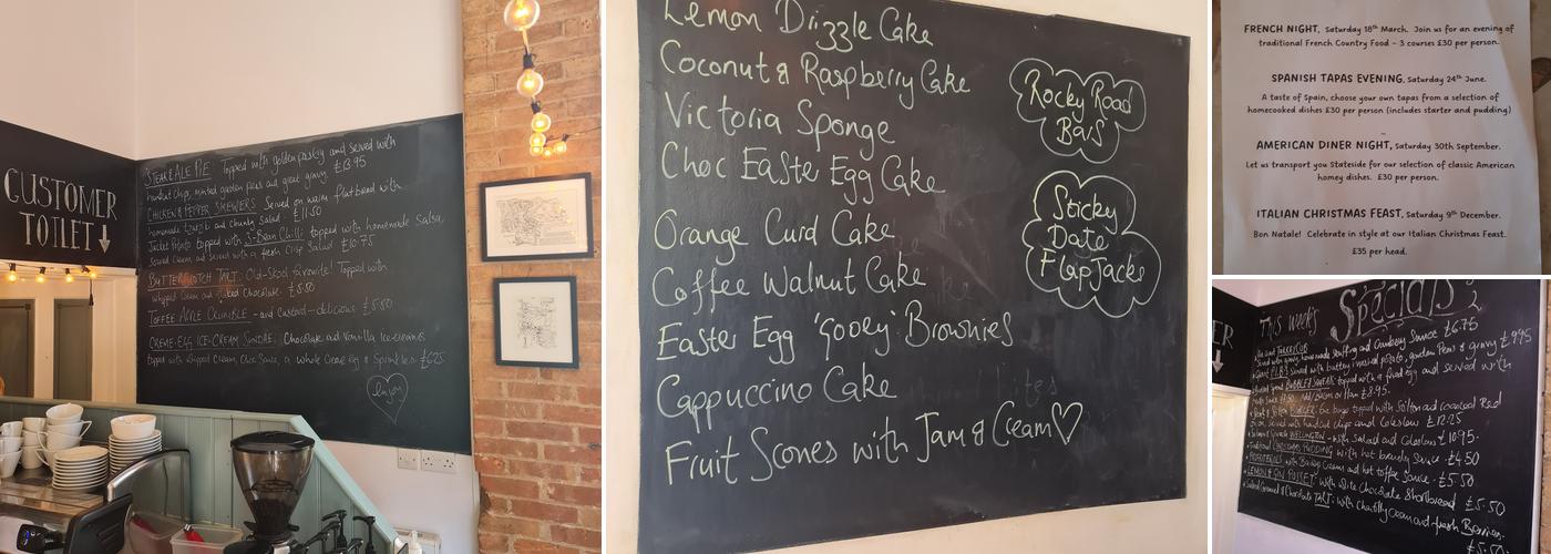 The Hay Barn Cafe Menu