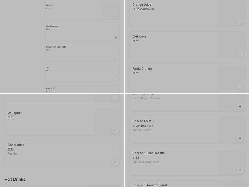 FOOD to go Newark Menu