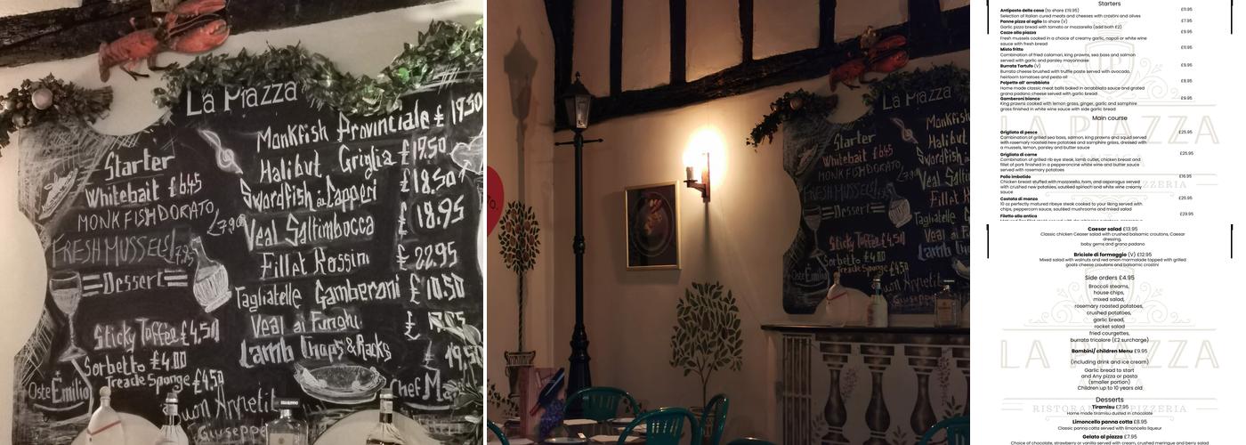 La Piazza Antica Menu