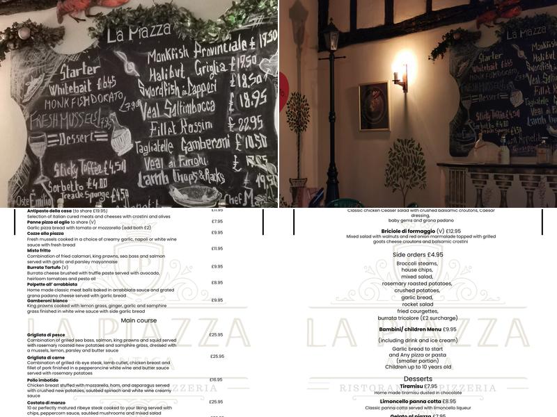 La Piazza Antica Menu