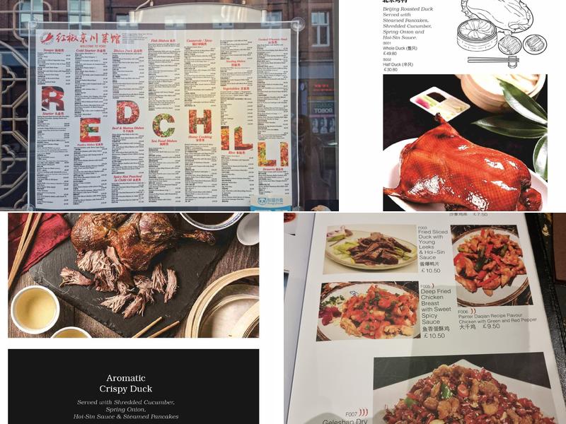 Red Chilli Restaurant Menu