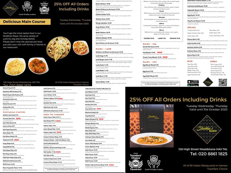 Shobha's Rasoi Menu