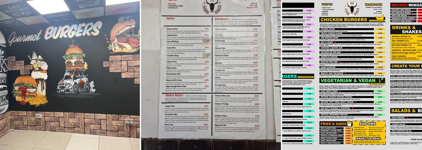 The Hungry Burger Menu