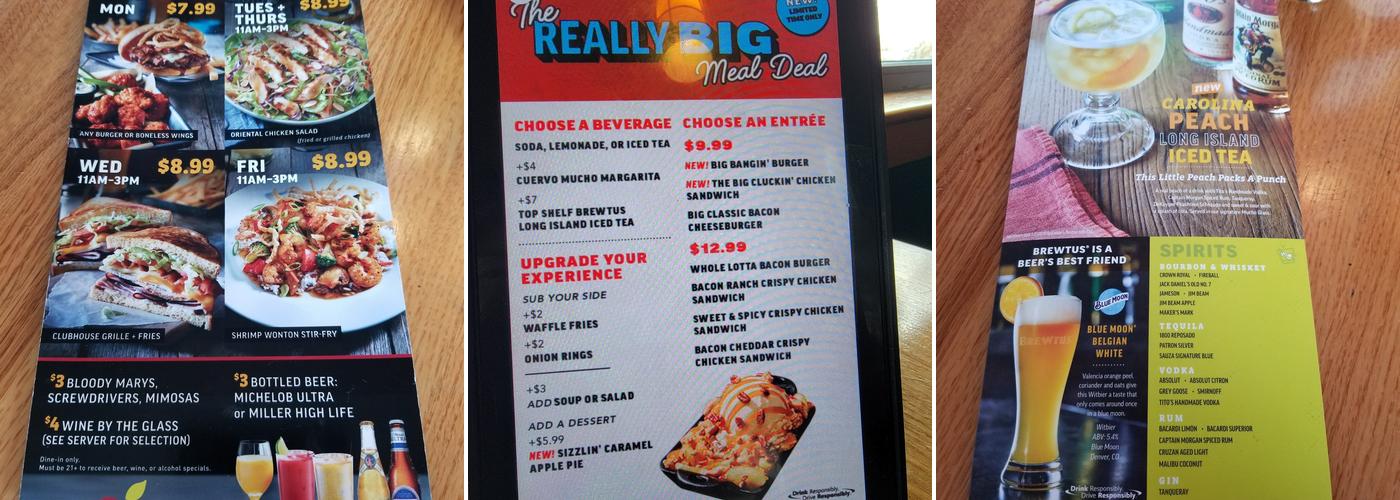 Applebee's Grill + Bar Menu