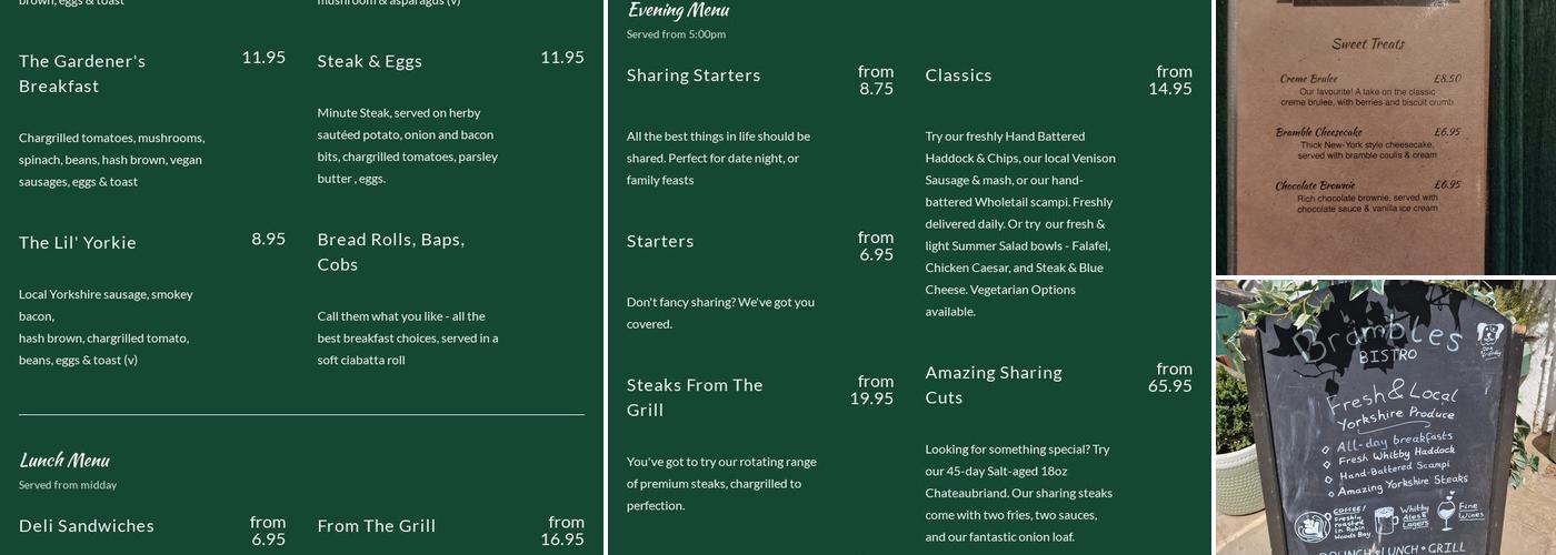 Brambles Bistro Menu