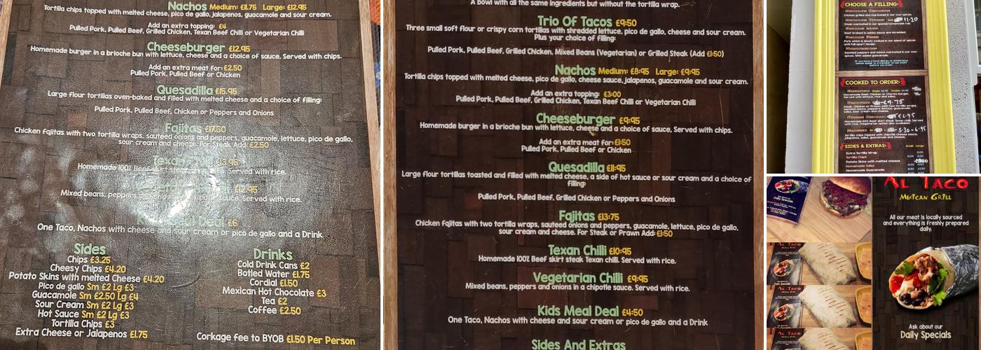 Al Taco Menu