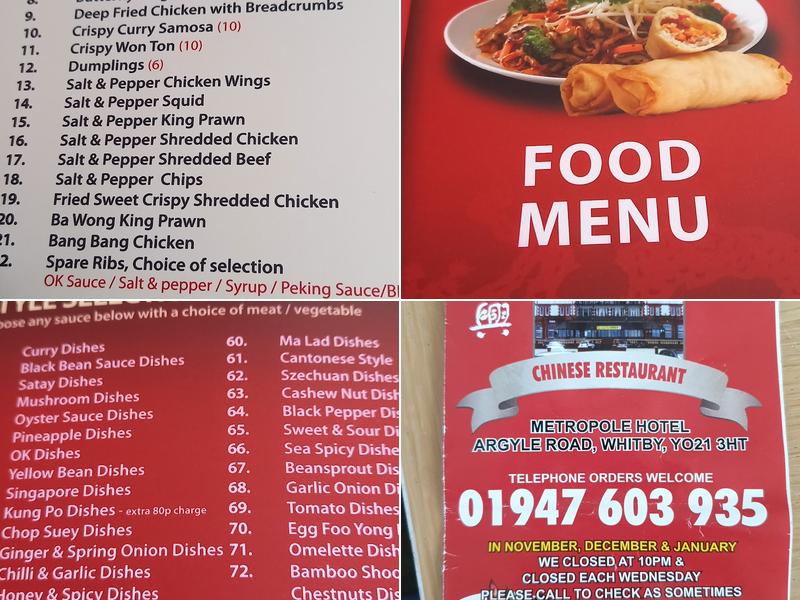Long King Chinese Restaurant Menu