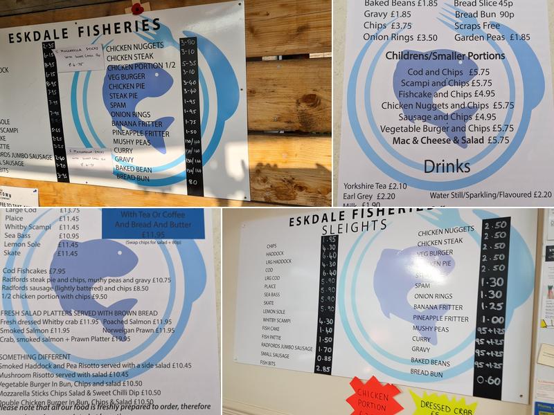 Eskdale Fisheries Menu