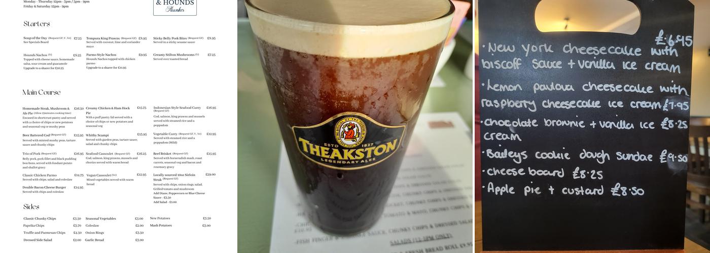 The Hare & Hounds Menu