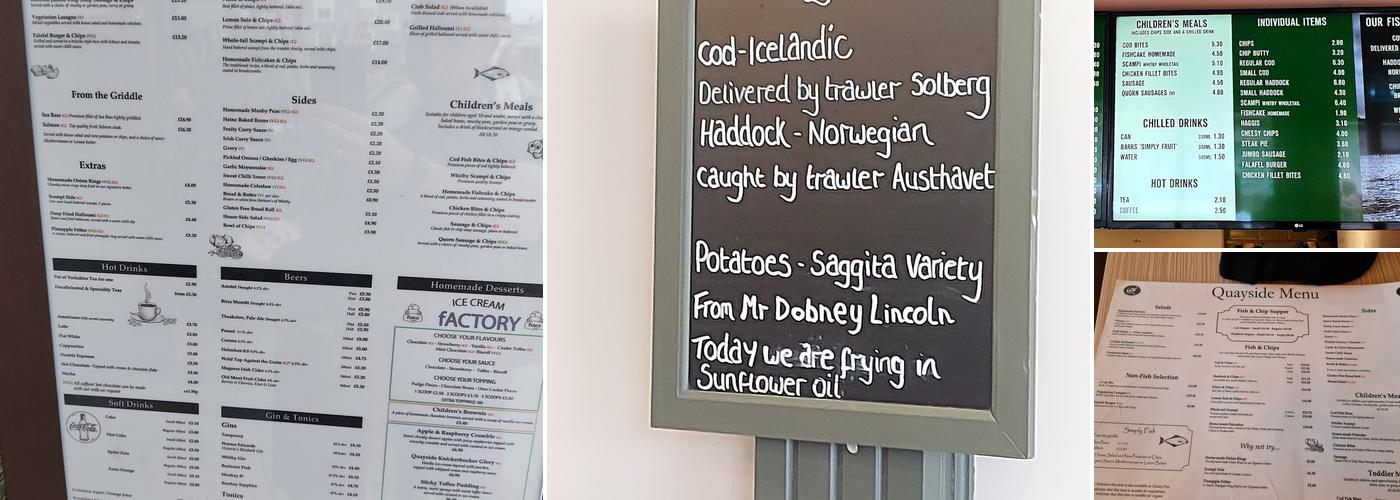 Quayside Menu