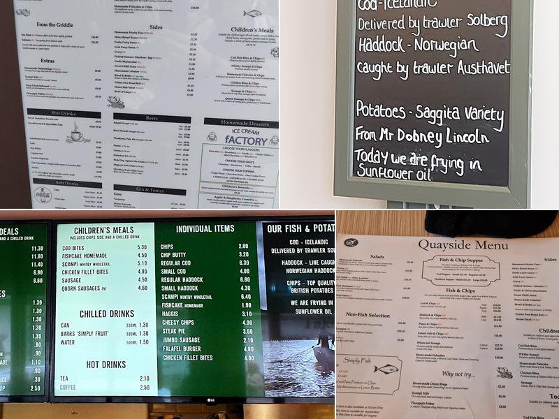 Quayside Menu