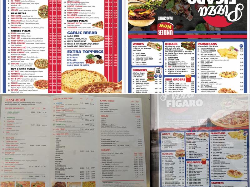 Pizza Figaro Menu
