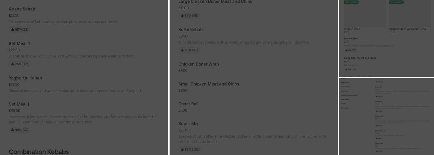 Kebabish Plumstead Menu