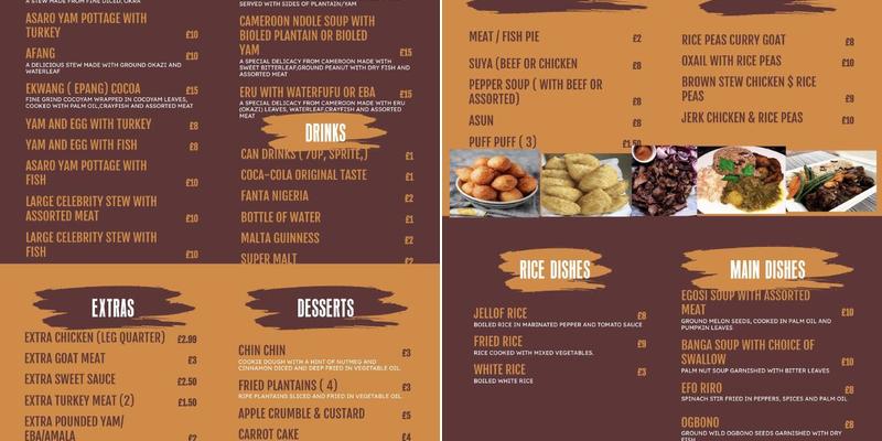 Ruthy’s Kitchen.African Takeaway Restaurant Menu