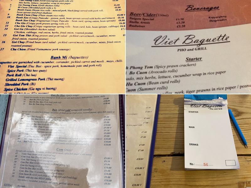 Viet Baguette (Pho & Grill) Menu