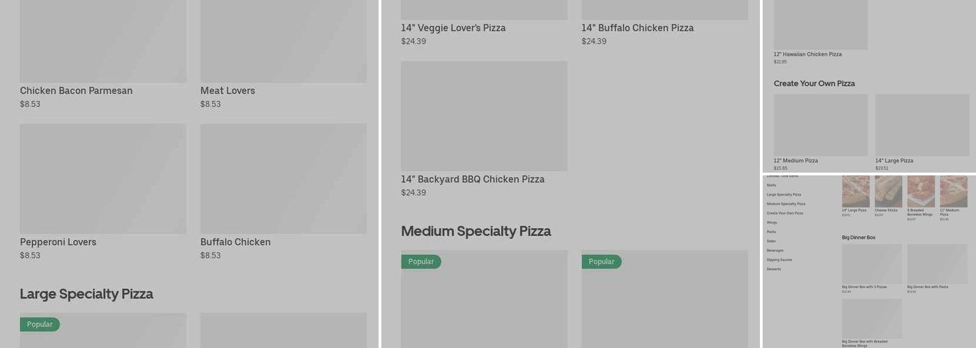 Pizza Hut Menu