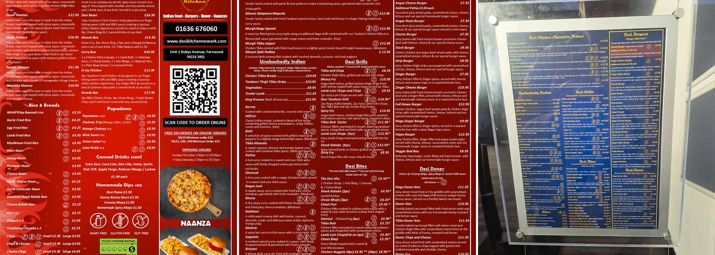 Desi Kitchen Menu