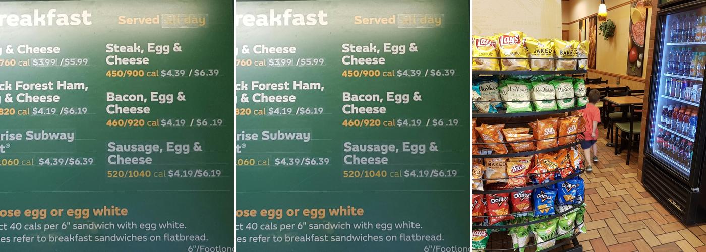 Subway Menu