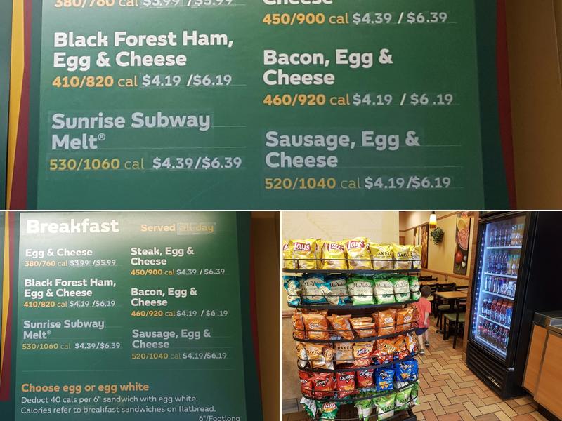 Subway Menu