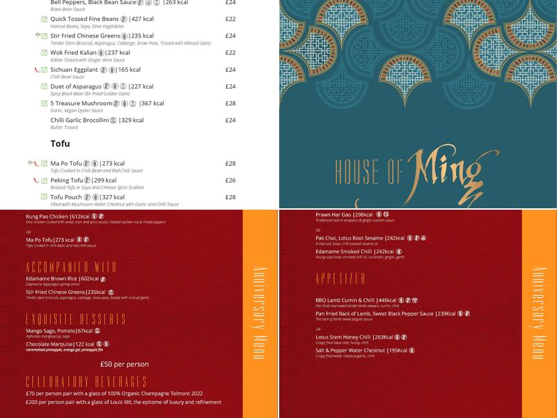 House of Ming - Chinese Restaurant Menu