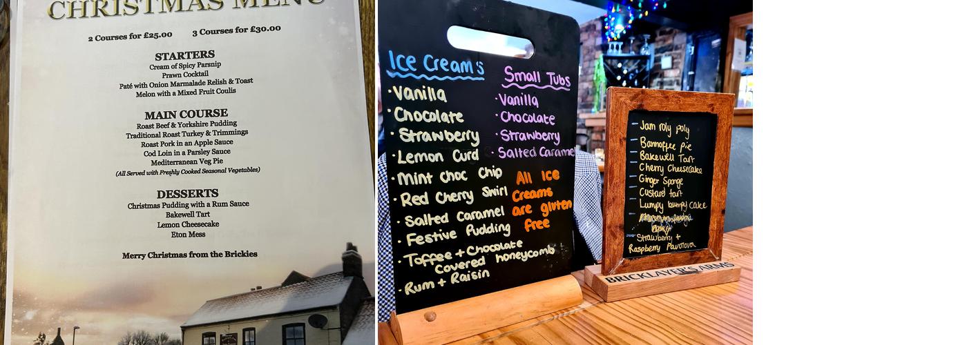 Bricklayers Arms & Stables Restaurant Menu