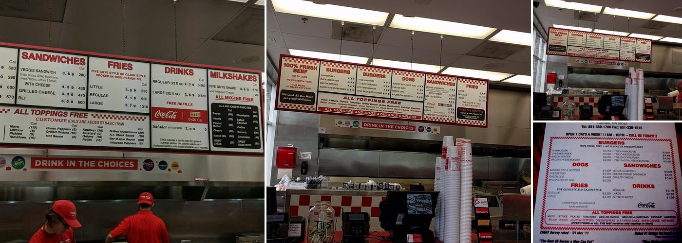 Five Guys Menu