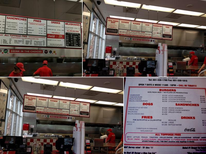 Five Guys Menu