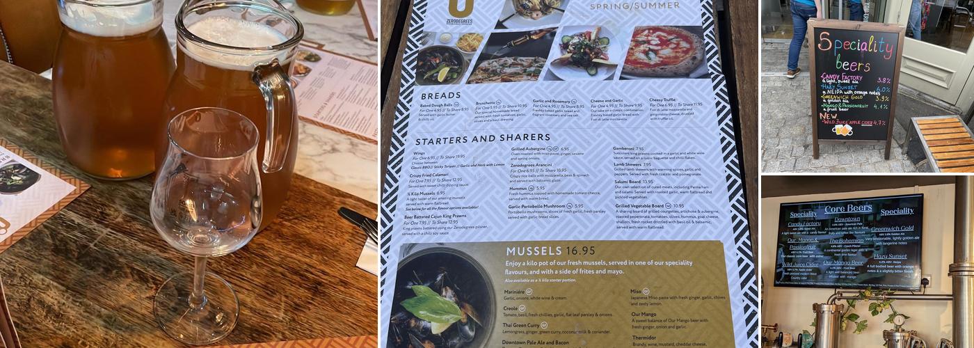 Zerodegrees Microbrewery Restaurant Blackheath Menu