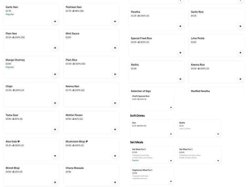 The Village Tandoori Menu
