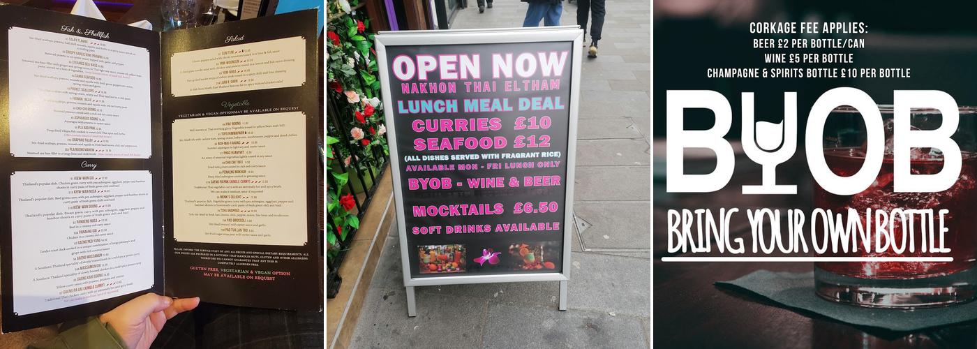 Nakhon Thai Eltham Menu