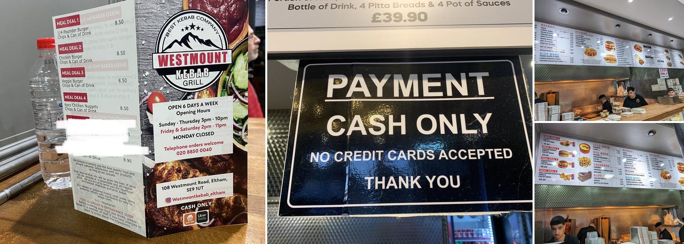 Westmount kebab Menu