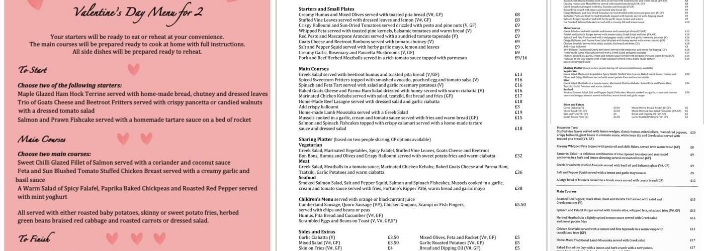 Sanders Yard Bistro Menu