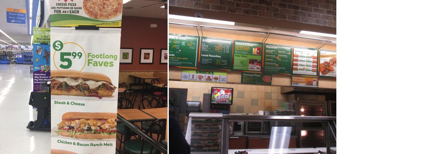 Subway Menu