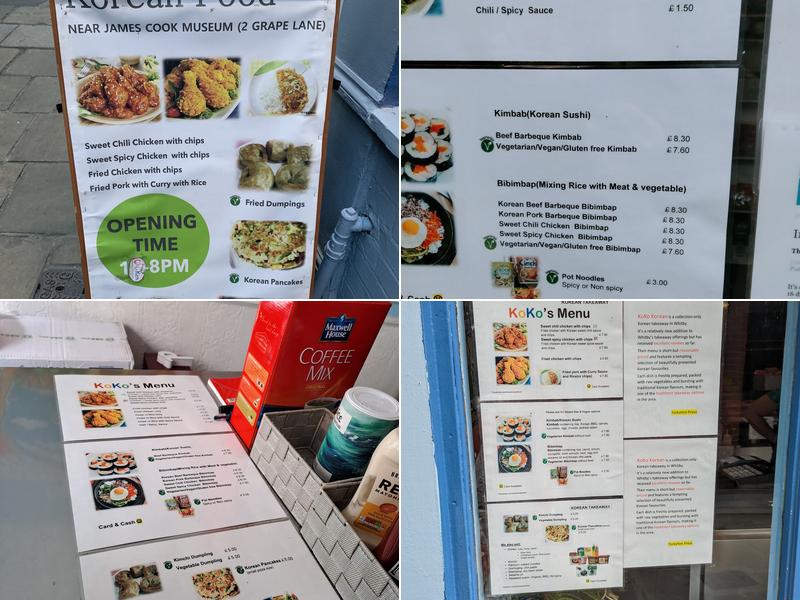 Koko Korean Food Menu