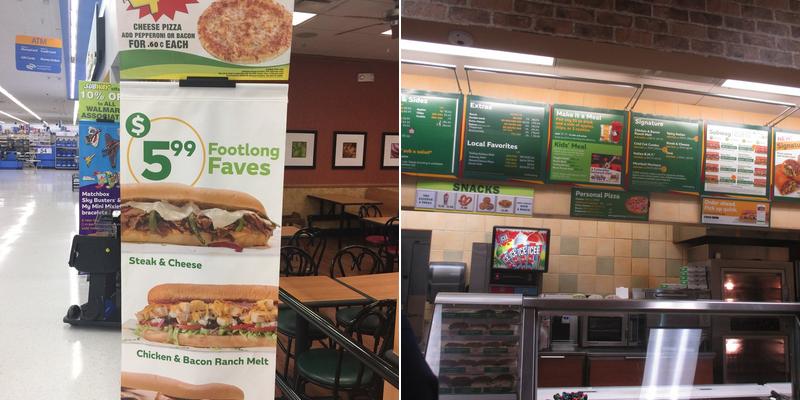 Subway Menu
