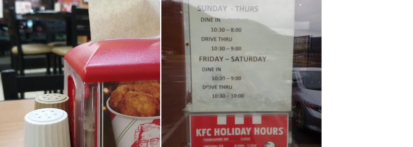 KFC Menu