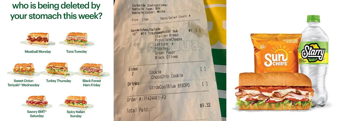 Subway Menu