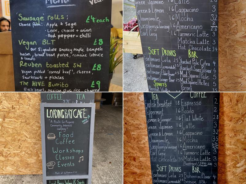 Loading Bay Cafe Menu