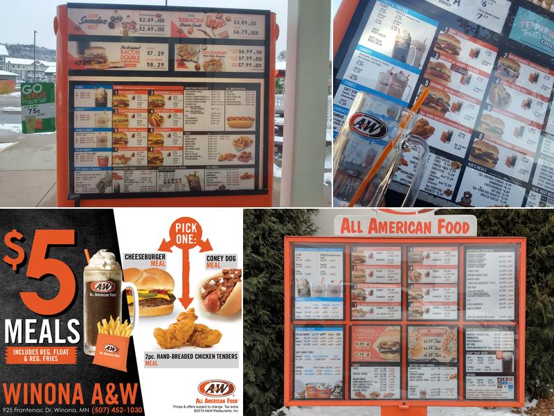 A&W Restaurant Menu