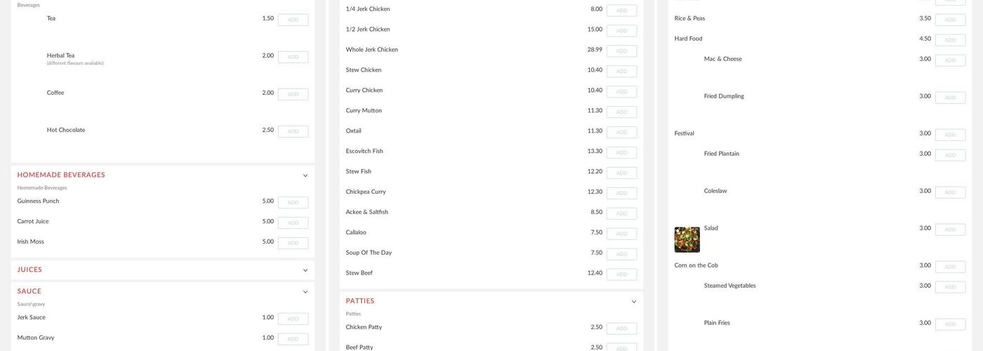 MJL Restaurant & Bar Menu