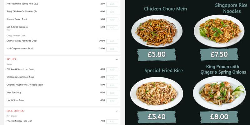 Phoenix Chinese Cuisine Menu