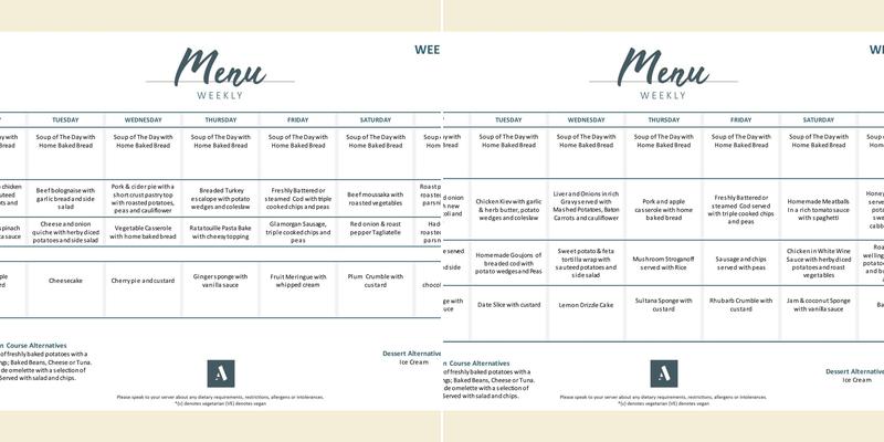 Manuka Tree Bistro & Restaurant at Priory View Menu