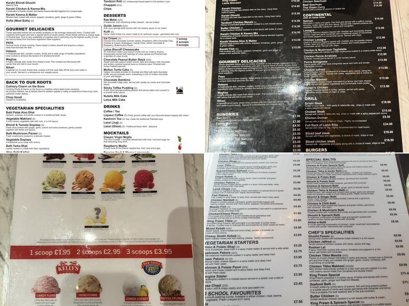 Akbar's Restaurant Menu