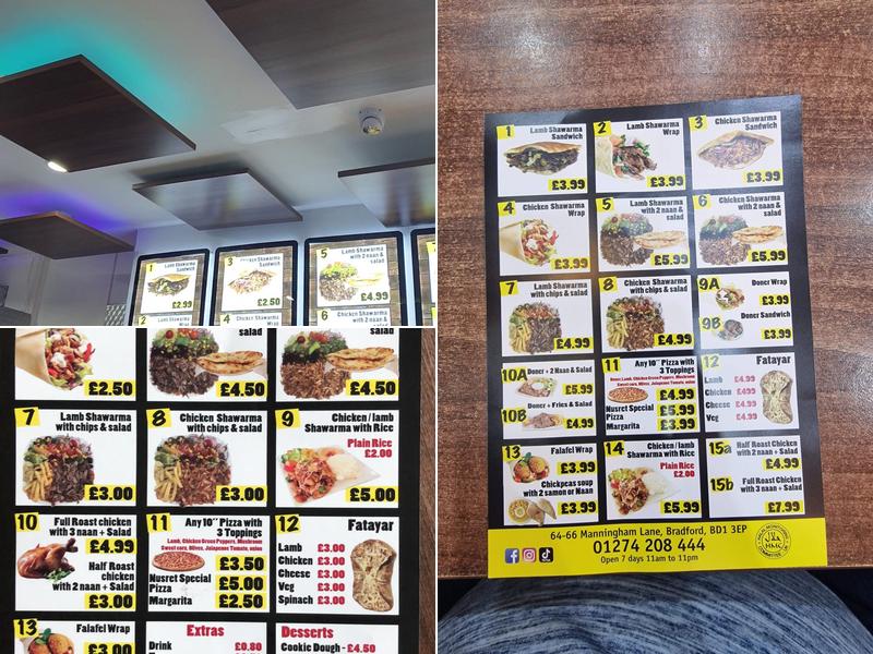 Nusret Shawarma (شاورمەی نوسرەت) Menu