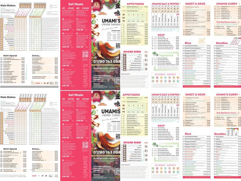 UMAMI'S Chinese Takeaway Menu